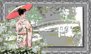 Voir le détail de cette oeuvre: Geisha au parc