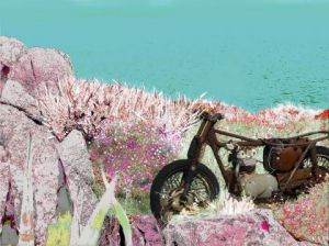 Voir le détail de cette oeuvre: la moto abandonnée